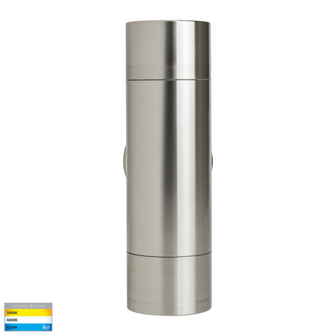 Maxi Tivah 316 Stainless Steel TRI Colour Up & Down Wall Pillar Lights - HV1008T