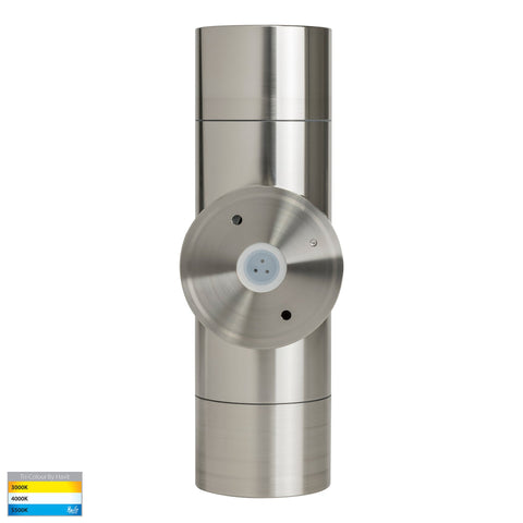 Maxi Tivah 316 Stainless Steel TRI Colour Up & Down Wall Pillar Lights - HV1008T