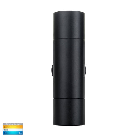 Up & Down Wall Pillar Light Black - HV1027GU10T