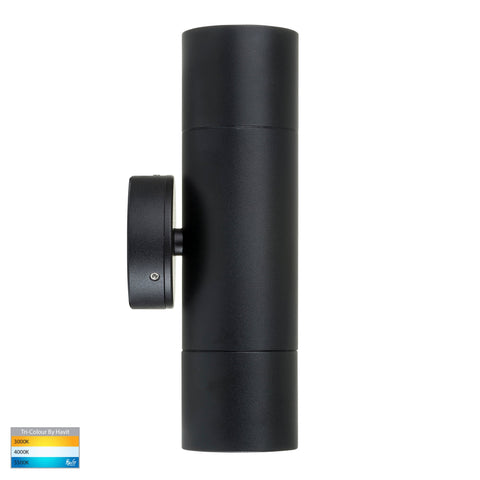 Up & Down Wall Pillar Light Black - HV1025T