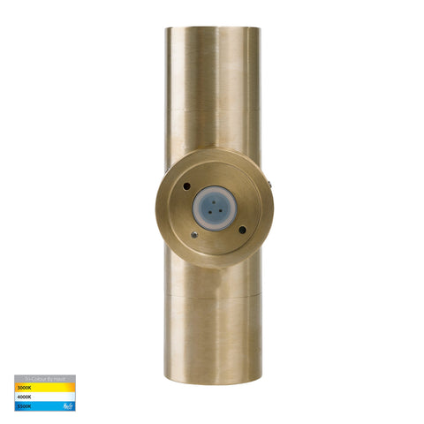 Tivah Solid Brass TRI Colour Up & Down Wall Pillar Lights - HV1057MR16T