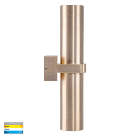 Luz Solid Brass TRI Colour Single Up & Down Wall Pillar Lights - HV10591T