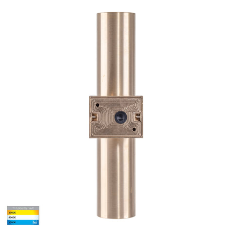 Luz Solid Brass TRI Colour Single Up & Down Wall Pillar Lights - HV10591T