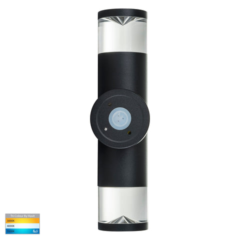 Up & Down Wall Pillar Light Black - HV1089T-BLK-240V