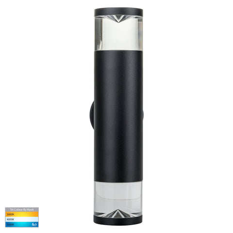 Up & Down Wall Pillar Light Black - HV1089T-BLK-240V