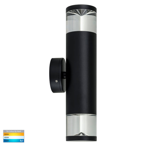 Up & Down Wall Pillar Light Black - HV1089T-BLK-240V