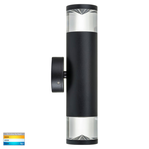 Up & Down Wall Pillar Light Black - HV1089T-BLK-240V