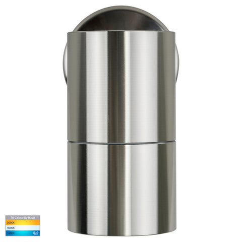 Tivah 316 Stainless Steel TRI Colour Fixed Down Wall Pillar Lights MR16- HV1107MR16T