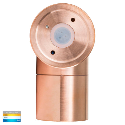 Single Fixed Wall Pillar Light Solid Copper - HV1117MR16T