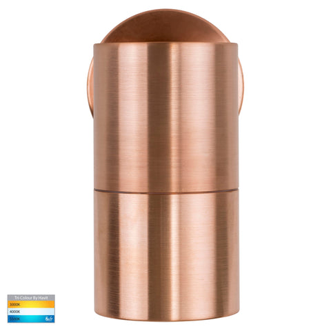 Single Fixed Wall Pillar Light Solid Copper - HV1115T
