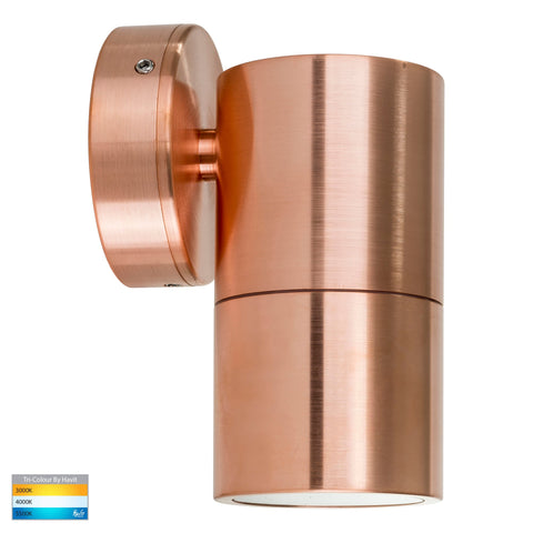 Single Fixed Wall Pillar Light Solid Copper - HV1115T