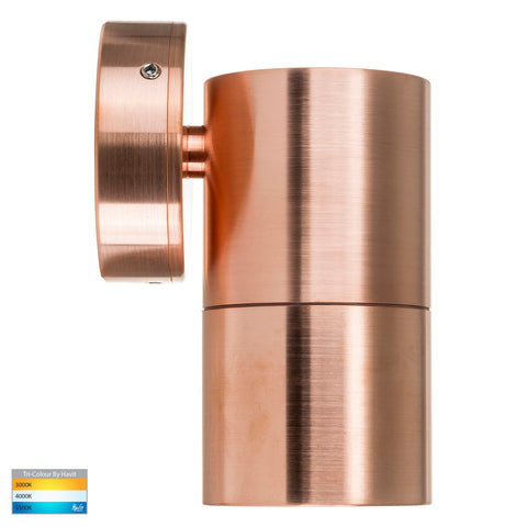 Single Fixed Wall Pillar Light Solid Copper - HV1117GU10T