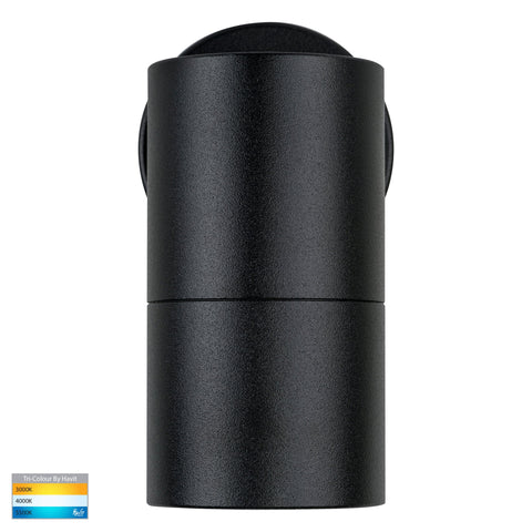 Single Fixed Wall Pillar Light Black - HV1125T