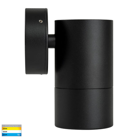 Maxi Tivah Aluminium Black TRI Colour Fixed Down Wall Pillar Lights - HV1128T