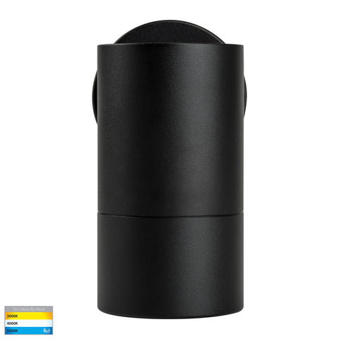 Maxi Tivah Aluminium Black TRI Colour Fixed Down Wall Pillar Lights - HV1128T