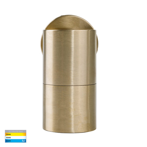 Tivah Solid Brass TRI Colour Fixed Down Wall Pillar Lights - HV1155T