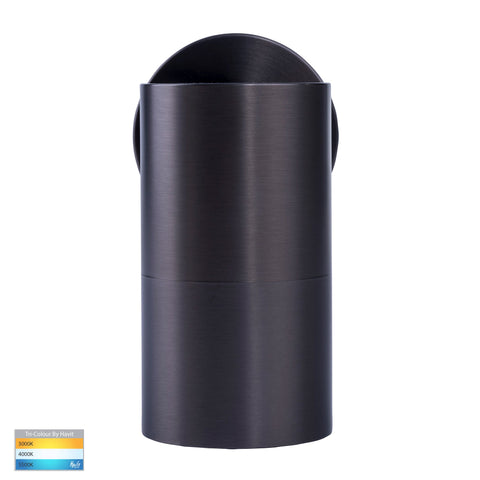 Tivah Solid Brass Graphite Coloured TRI Colour Fixed Down Wall Pillar Lights - HV1175T