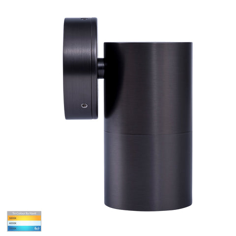 Tivah Solid Brass Graphite Coloured TRI Colour Fixed Down Wall Pillar Lights - HV1175T