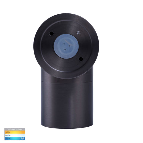 Tivah Solid Brass Graphite Coloured TRI Colour Fixed Down Wall Pillar Lights - HV1177GU10T
