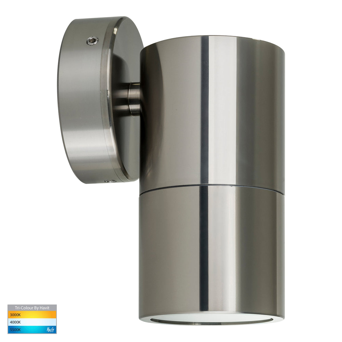 Single Fixed Wall Pillar Light Titanium Aluminium - HV1185T