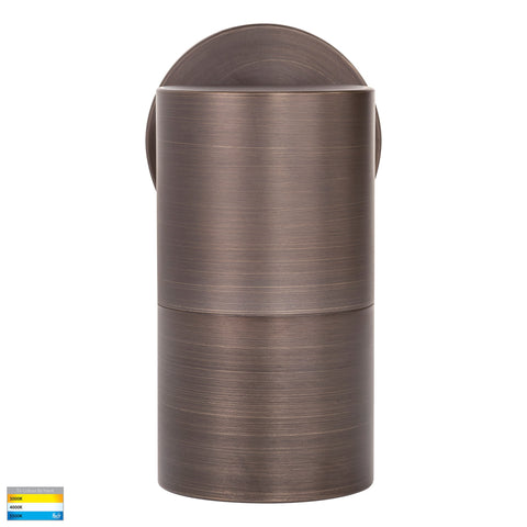 Single Fixed Wall Pillar Light Antique Brass - HV1195T