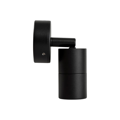 Mini Tivah Aluminium Black Single Adjustable Wall Pillar Lights - HV1227MR11NW