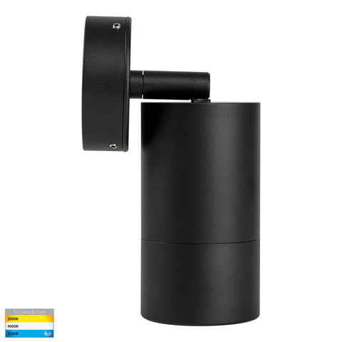 Maxi Tivah Aluminium Black TRI Colour Single Adjustable Wall Pillar Lights - HV1228T