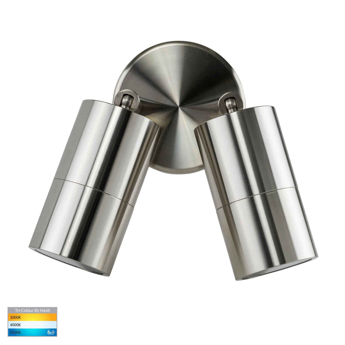 Double Adjustable Wall Pillar Light 316 Stainless Steel - HV1307GU10T