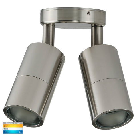 Double Adjustable Wall Pillar Light 316 Stainless Steel - HV1307GU10T