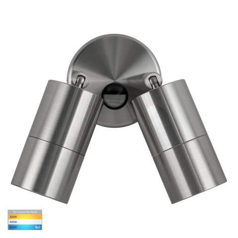 Double Adjustable Wall Pillar Light 316 Stainless Steel - HV1305T