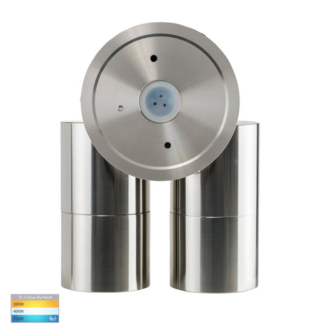 Double Adjustable Wall Pillar Light 316 Stainless Steel - HV1305T