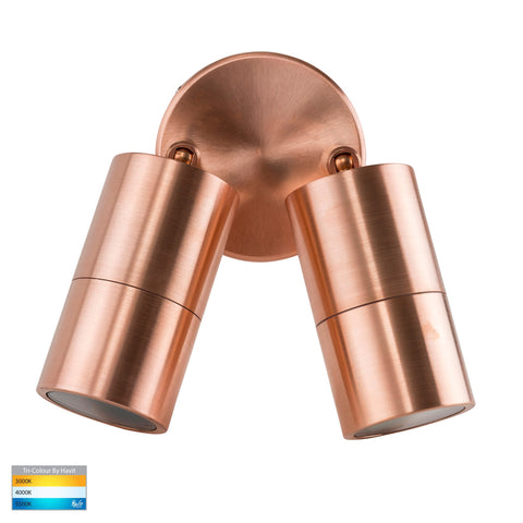 Double Adjustable Wall Pillar Light Solid Copper - HV1315T