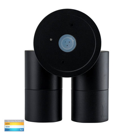 Double Adjustable Wall Pillar Light Black - HV1325T