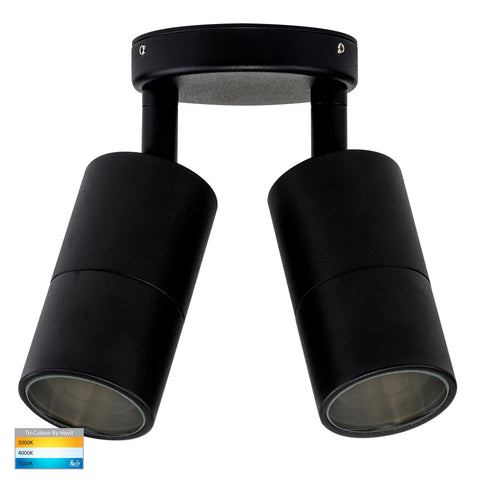 Double Adjustable Wall Pillar Light Black - HV1327GU10T