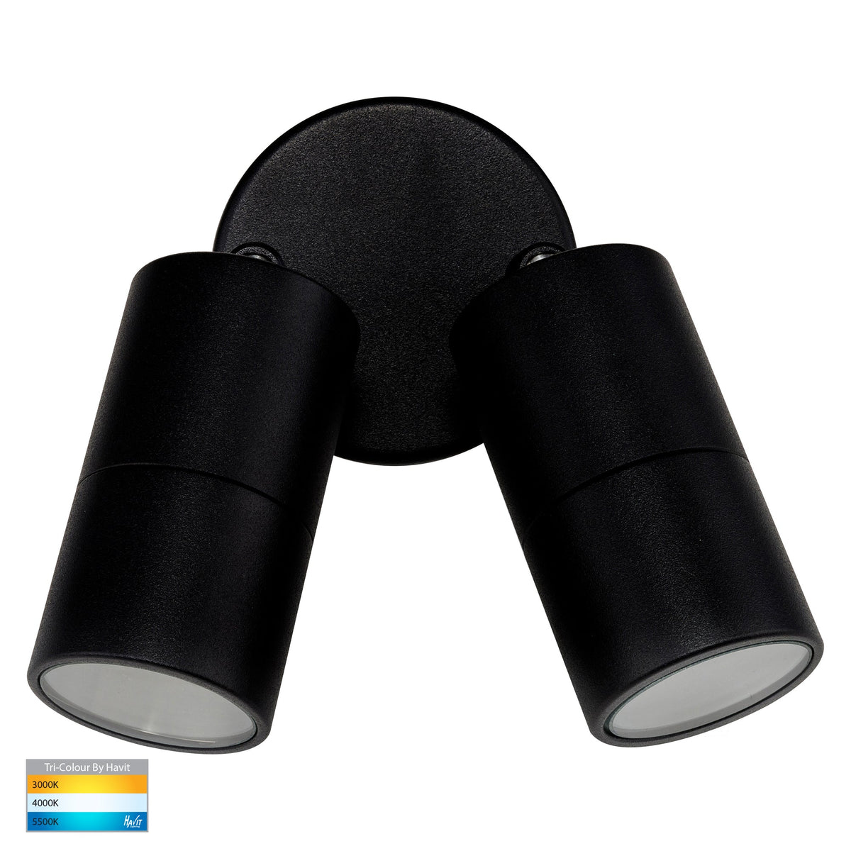 Double Adjustable Wall Pillar Light Black - HV1327MR16T