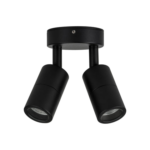 Mini Tivah Aluminium Black Double Adjustable Wall Pillar Lights - HV1327MR11NW