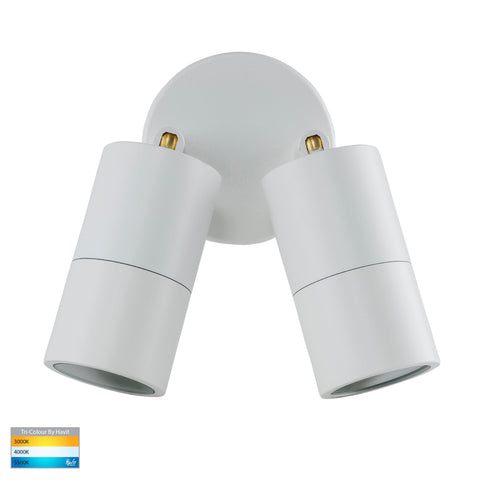 Double Adjustable Wall Pillar Light White - HV1337GU10T