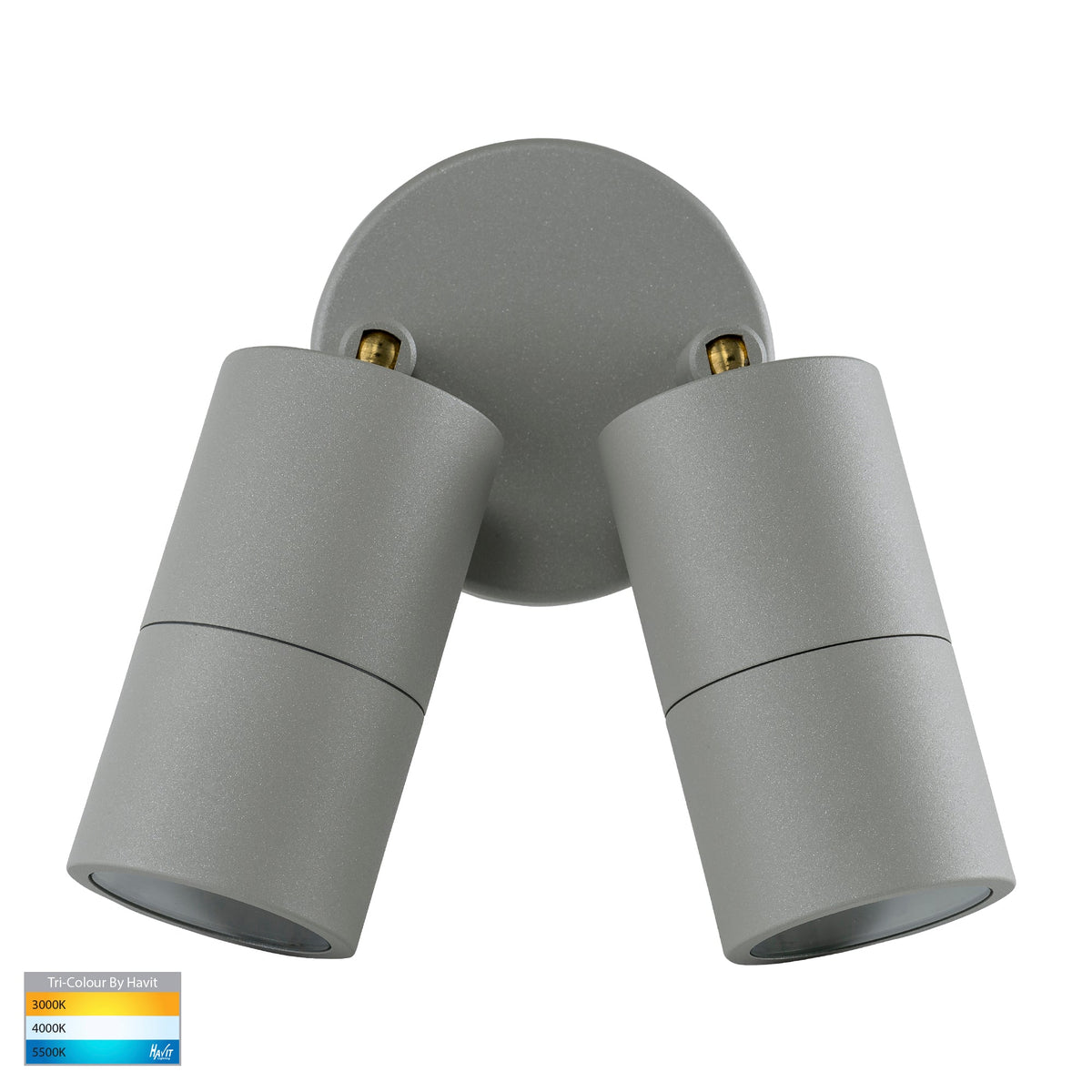 Double Adjustable Wall Pillar Light Silver - HV1347MR16T