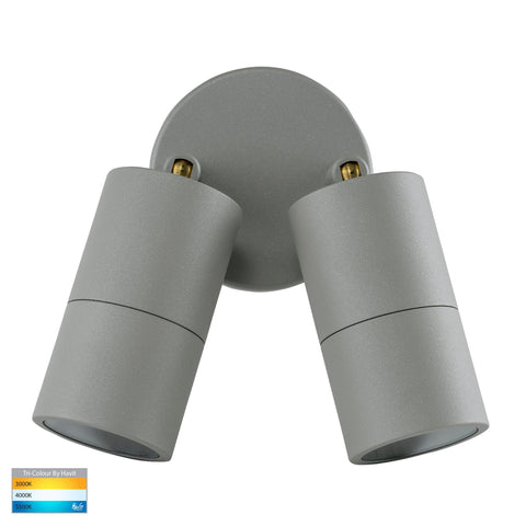 Double Adjustable Wall Pillar Light Silver - HV1347MR16T