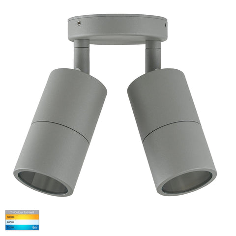 Double Adjustable Wall Pillar Light Silver - HV1347MR16T
