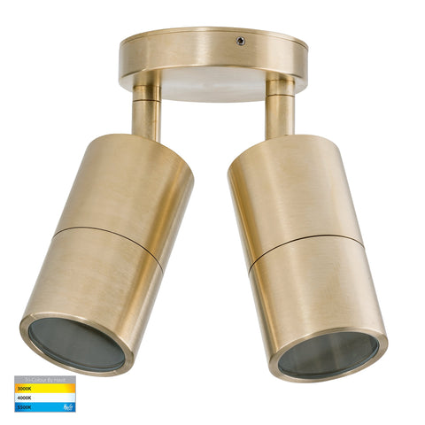 Tivah Solid Brass TRI Colour Double Adjustable Wall Pillar Lights - HV1357MR16T
