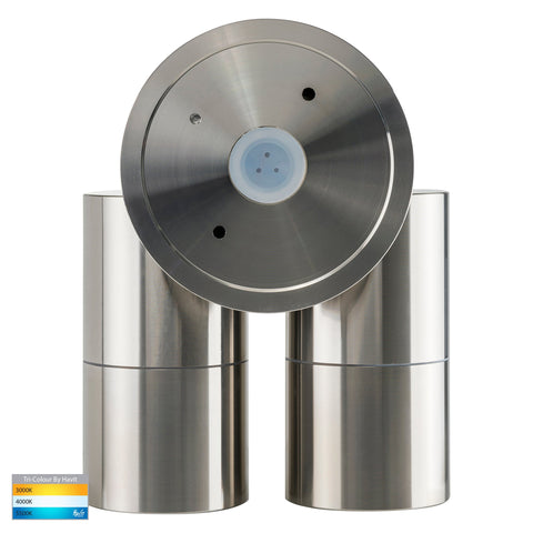 Double Adjustable Wall Pillar Light Stainless Steel - HV1372T