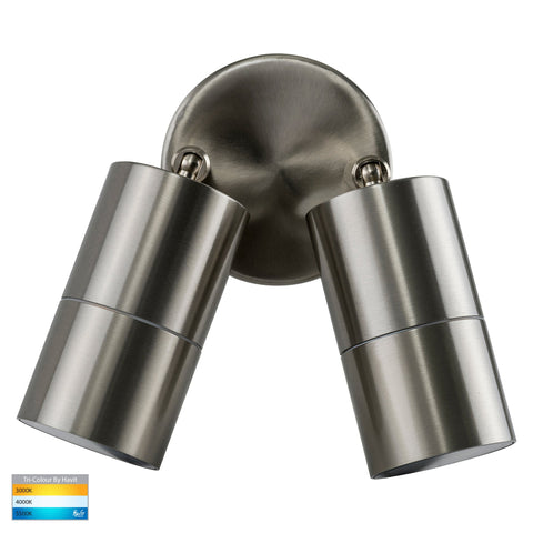 Double Adjustable Wall Pillar Light Stainless Steel - HV1372T