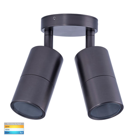 Tivah Solid Brass Graphite Coloured TRI Colour Double Adjustable Wall Pillar Lights - HV1375T