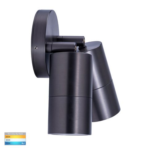 Tivah Solid Brass Graphite Coloured TRI Colour Double Adjustable Wall Pillar Lights - HV1375T