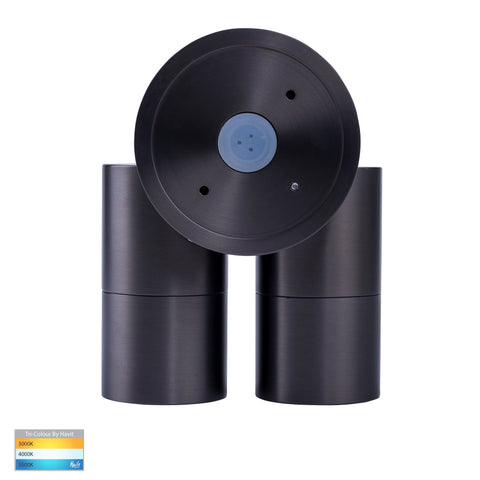 Tivah Solid Brass Graphite Coloured TRI Colour Double Adjustable Wall Pillar Lights - HV1377MR16T
