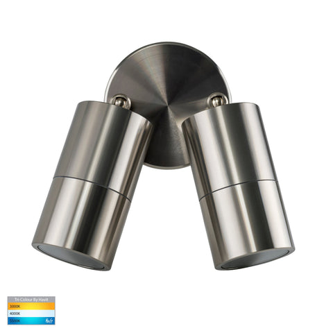 Double Adjustable Wall Pillar Light Titanium Aluminium - HV1387GU10T