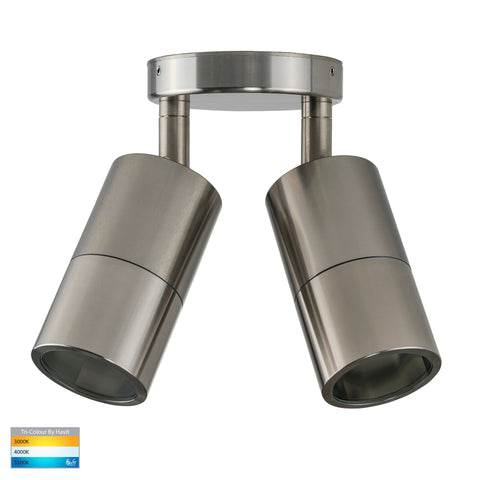 Double Adjustable Wall Pillar Light Titanium Aluminium - HV1387MR16T