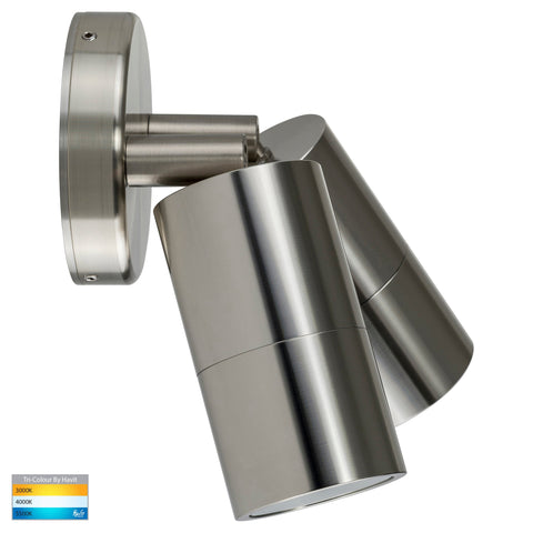 Double Adjustable Wall Pillar Light Titanium Aluminium - HV1385T