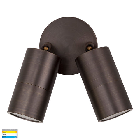 Double Adjustable Wall Pillar Light Antique Brass - HV1397MR16T